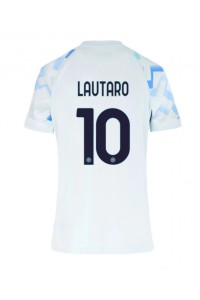 Inter Milan Lautaro Martinez #10 Jalkapallovaatteet Naisten Vieraspaita 2025-26 Lyhythihainen